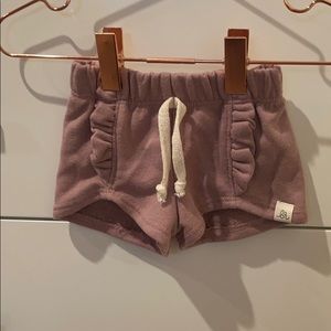 Lulu + Roo Mahogany Retro Ruffle Shorts 3-6mo